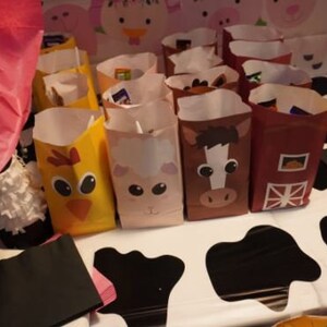 Farm Animal Party Favor Bags Barn Farm Animal Birthday Party Barn ...