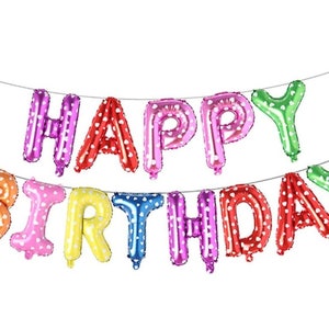 Happy Birthday Balloon Letters |  |Letter Balloons |Balloon Letters| Birthday Balloons | Birthday Decorations | Balloon Banner