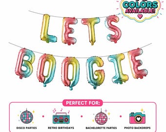 Lets Boogie Balloons | Disco Party Decorations | 70's Disco Party | Back to the 80's Party | Disco Theme Party | 70s Party | 80s Party Decor