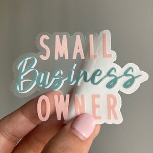 Clear Business Owner Sticker