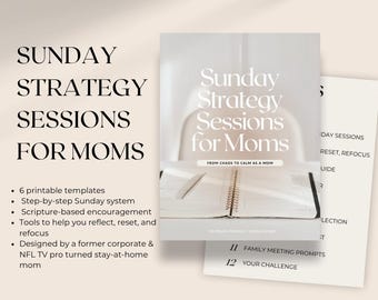 Sunday Strategy Sessions for Moms | Weekly Reset Planner