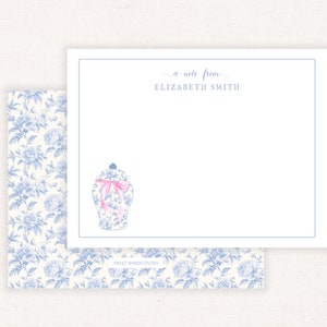 Personalisieren Sie Ingwerglas-Briefpapier, Chinoiserie-Grußkarten, Briefpapier für Frauen, Blaues Grandmillenial-Briefpapier, Geschenk für sie, bearbeitbar, PNG