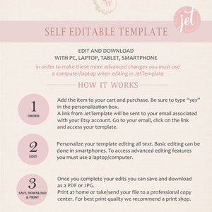 Monogram Crest Stationery, Floral Crest Note Cards, Printable ...