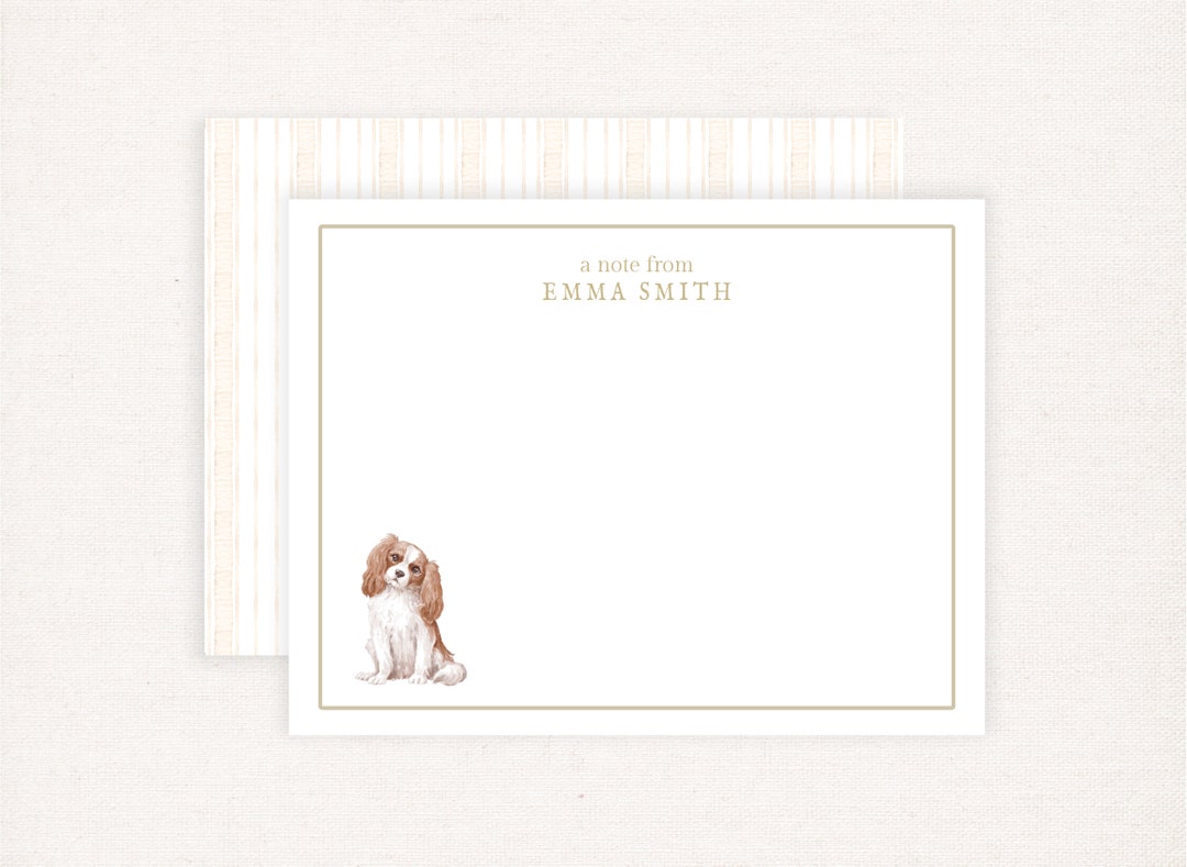 Printable Dog Stationary, Cavalier King Charles Stationery, Stationery ...