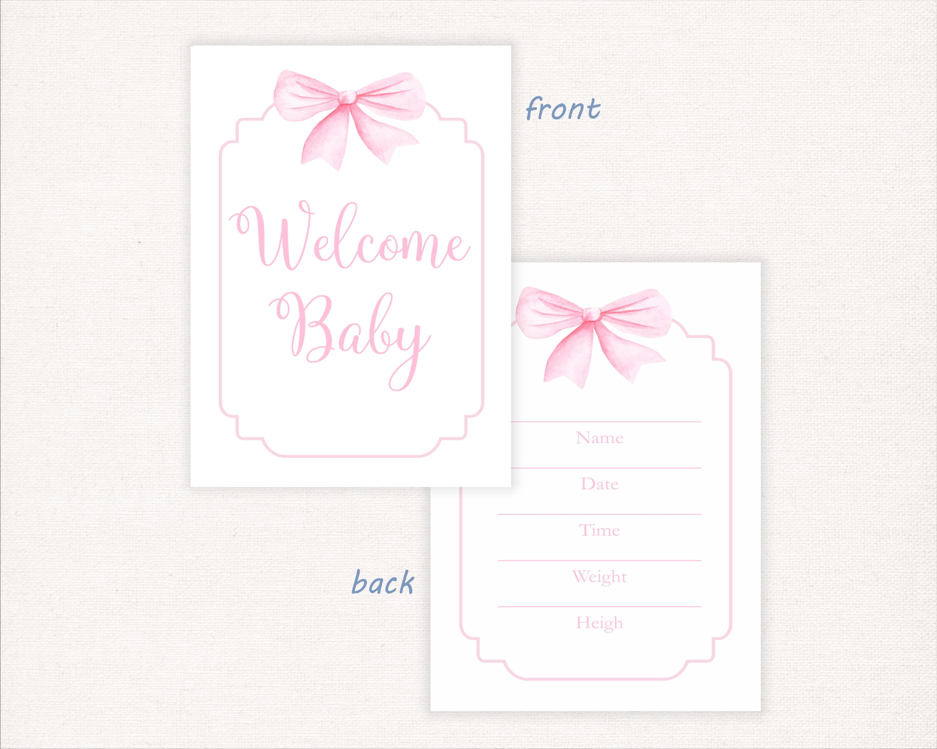 Baby Girl Milestone Cards Set, Pink Bow Monthly Milestones, Baby Shower ...