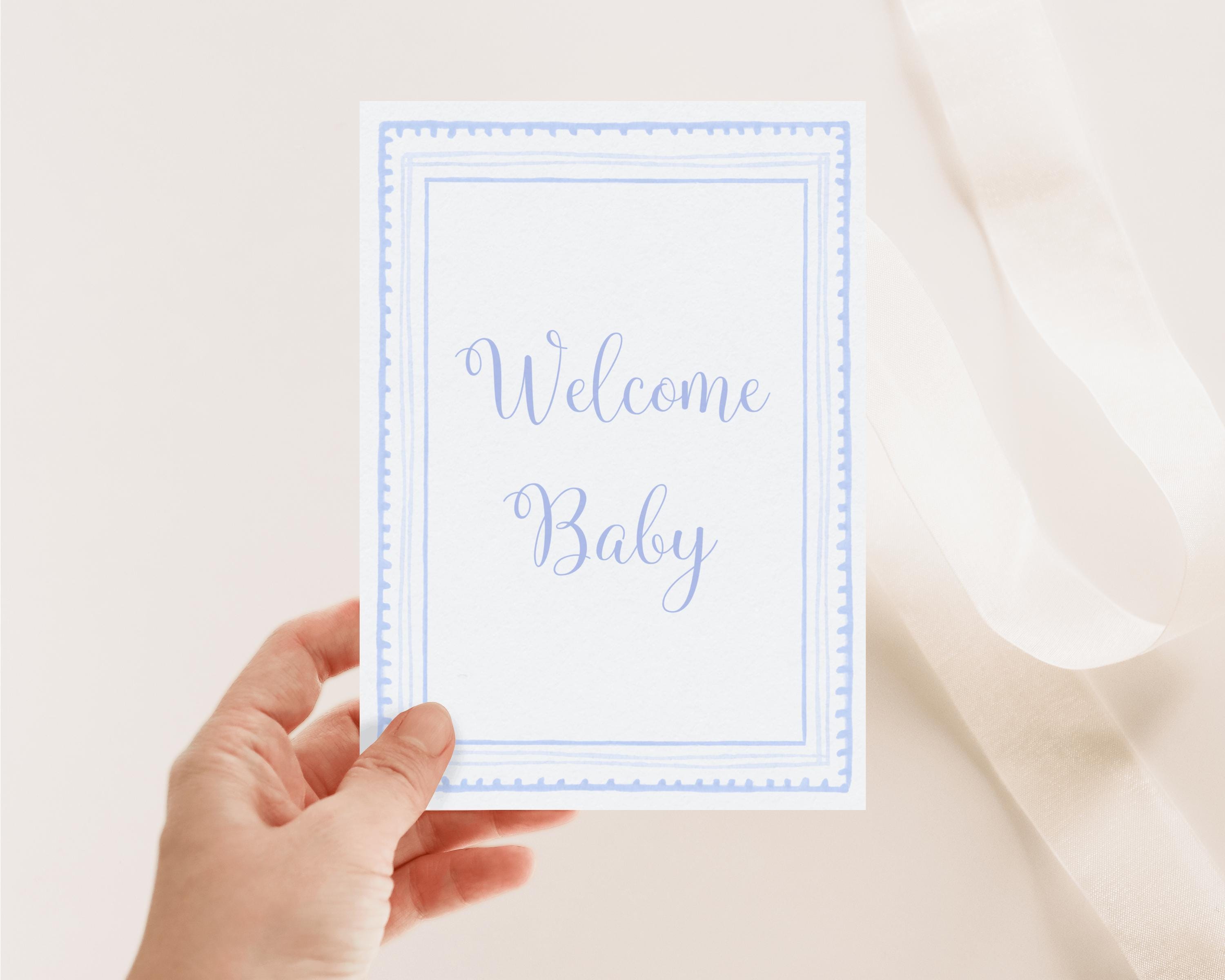 Baby Boy Milestone Card Set, Blue Monthly Milestones, Baby Shower Gift ...
