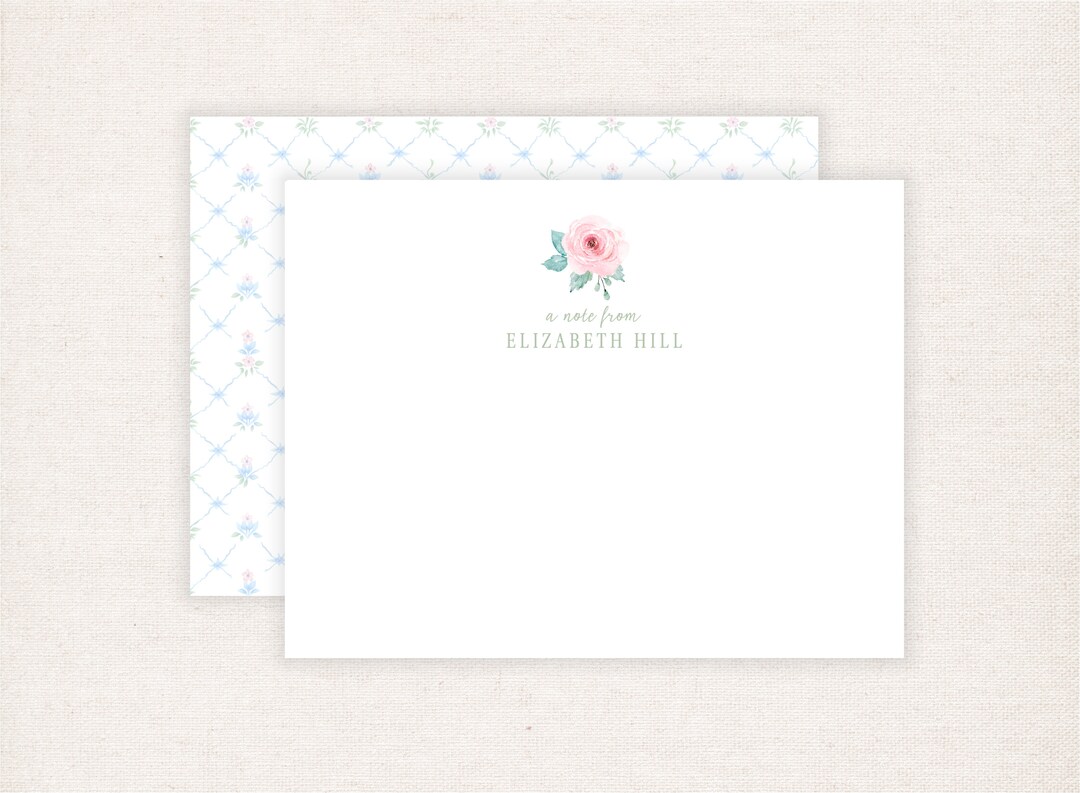 Printable Pink Rose Stationery, Roses Notecard, Floral Stationery ...