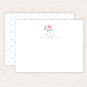 Printable Pink Rose Stationery, Roses Notecard, Floral Stationery ...