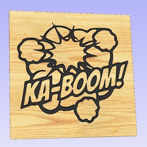 Ka-Boom comic bubble dxf,svg file only