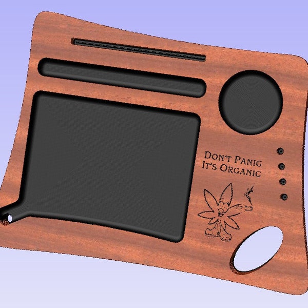 Rolling Tray pack include 4version space for lighter grinder paper smoking  dxf , svg file only