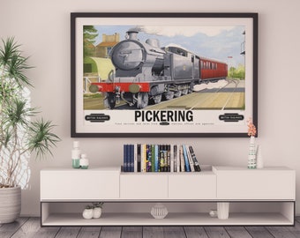 Pickering Railways | Pickering North Yorkshire | British Railways Poster | Pickering Art | Railway Posters | Yorkshire Railway Art