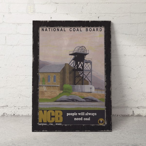 National Coal Board Poster | NCB | Britain's Industrial History | Coal Mining | British Heritage Art | Industrial Art | NCB Poster