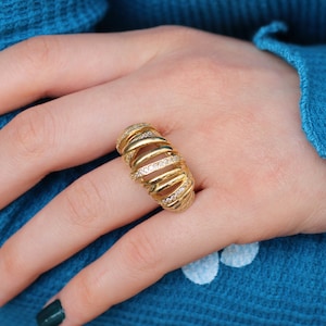 Zircon Ring, Sterling Silver 925 Handmade Ring, Ottoman Style Ring, Gift for her, Silver Ring, Authentic Ring, Mothers Day Gift, Mom Gift