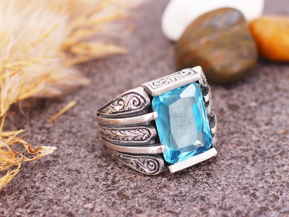Aquamarine jewelry for him discount