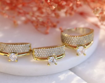 Silver 925 Zircon Handmade Set, Authentic Style Set, Zircon Set, Mothers Day Gift, Gift for Her, Birthday Gift, Turkish Handmade Set
