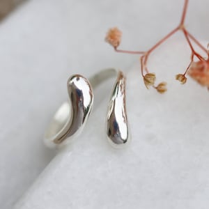 Chunky Silver Ring, Boho Ring, Dainty Silver Ring, Boho Silver 925 Ring, Silver Thumb Ring,  Silver Thin Stacking Ring, Adjustable Ring