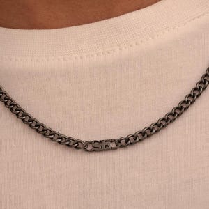 Necklace for Men , Personalized Mens Necklace , Curb Chain Name Necklace ,Custom Name Necklace , Cuban Chain Necklace , Mens Chain Necklace
