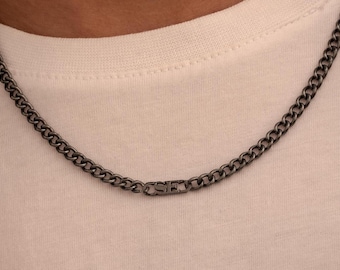 Necklace for Men , Personalized Mens Necklace , Curb Chain Name Necklace ,Custom Name Necklace , Cuban Chain Necklace , Mens Chain Necklace