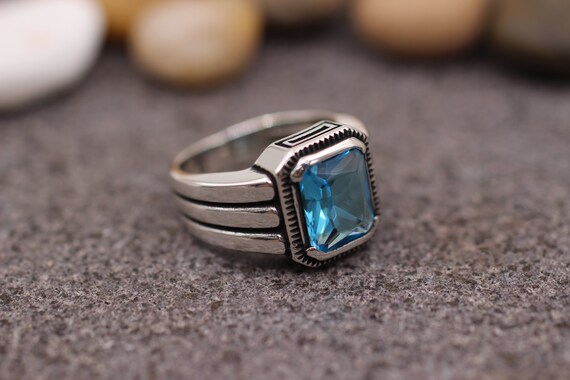 Aquamarine rings hotsell for men