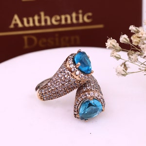 Sterling Silver 925 Aquamarine Handmade Ring, Silver 925 Ring, Silver Ring, Gift for Her, Aquamarine Ring, Aquamarine Jewelry