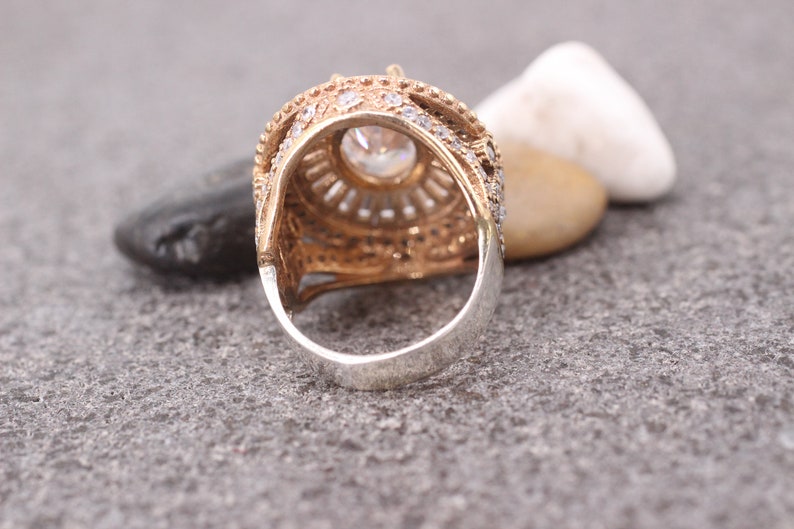 Sterling Silver 925 Zircon Handmade Ring Gift for her Ottoman Style Ring Silver 925 Ring Silver Ring Ottoman Style Ring,Zircon Ring