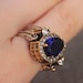Reversible Ring, Turkish Ring Pear Cut Zircon Sapphire Ring Gift for ...