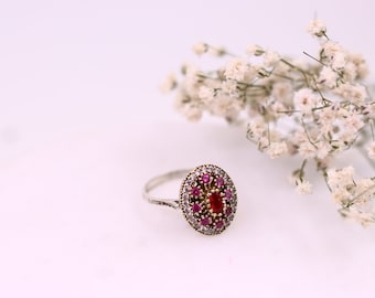 Ruby Ring, Womens Handmade Ring, Silver Ring, Womens Jewelry, Birthday Gift, Womens Ring, Ruby Jewelry, Ladies Ring, Authentic Ring, Gift