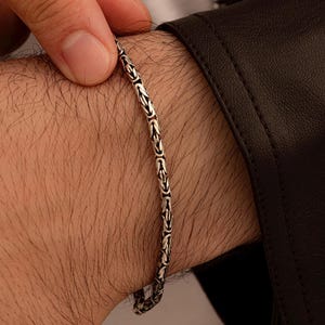 925 Sterling Silver Square King Chain Bracelet, Real Silver Byzantine Bracelet, Handmade Square Chain, Gift for Boyrfriend, Gift for Dad - Etsy 925 Sterling Silver Square King Chain Bracelet, Real Silver Byzantine Bracelet, Handmade Square Chain, Gift for Boyrfriend, Gift for Dad - Etsy
