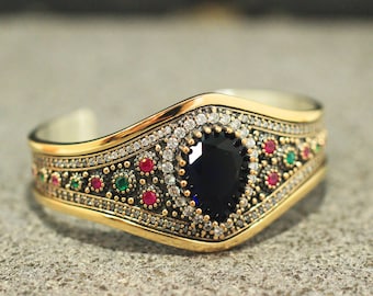Bracelet Turc Fait Main En Argent 925 Avec œil Grec (Nazar) - Occasion Quasiment Neuf