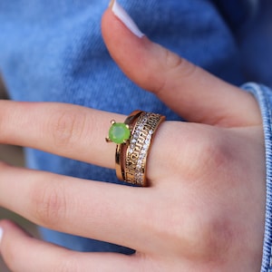 Sterling zilver 925 emerald handgemaakte ring, ovale emerald ring, zilveren 925 ring, cadeau voor haar, zilveren ring, emerald ring, moederdag cadeau