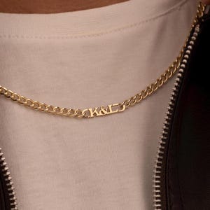 Mens Chain Necklace , Personalized Mens Name Necklace , Curb Chain Name Necklace , Custom Name Necklace , Cuban Chain Necklace