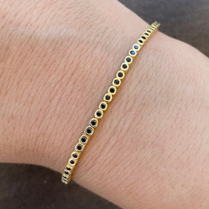Sapphire Bracelet, Silver Bracelet, Silver 925 Tennis Bracelet, Sapphire Tennis  Bracelet, Mothers Day Gift, Gift for her, Dainty Bracelet