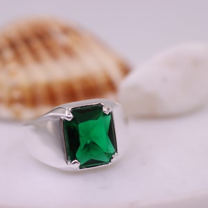 Emerald Mens Ring, Ottoman Style Mens Ring, Silver 925 Mens Ring, Gift for Him, Silver Ring, Ottoman Style Ring, Mens Handmade Silver Ring