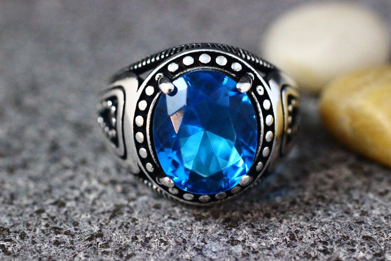 Men's Ring Statement Ring Sterling Silver 925 Mens Ring Etsy