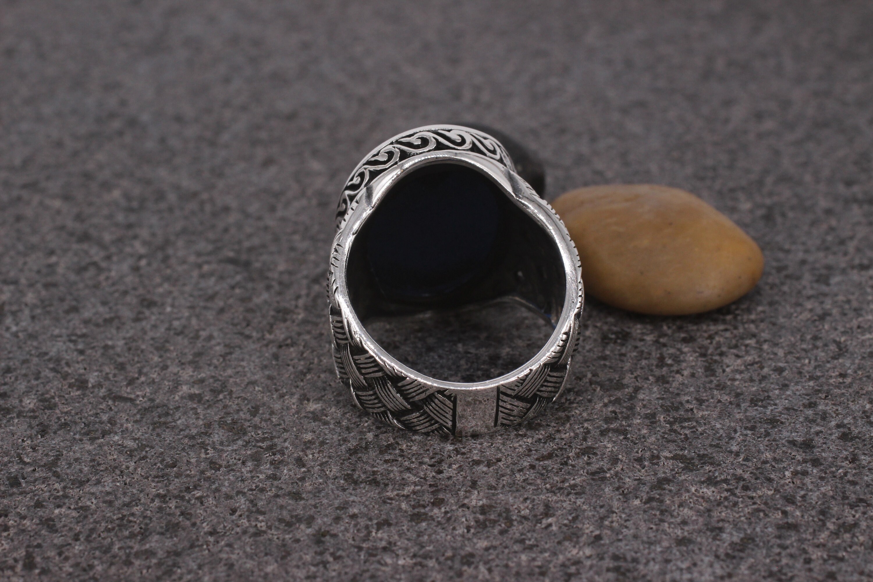 Turkish Handmade Mens Ring Sapphire Mens Ring Silver 925 - Etsy