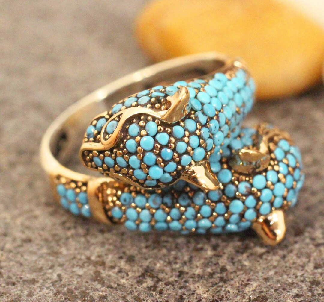 TURQUOISE RHINO BABY RING