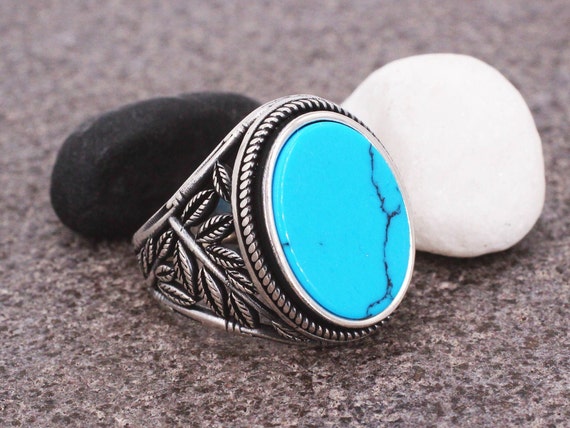 Etsy mens turquoise ring best sale