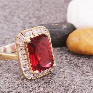 Sterling Silber 925 Rubin Zirkon Handarbeit Ring, Osmanischer Stil Ring, Silber 925 Ring, Silber Ring, Osmanischer Stil Ring, Rubin