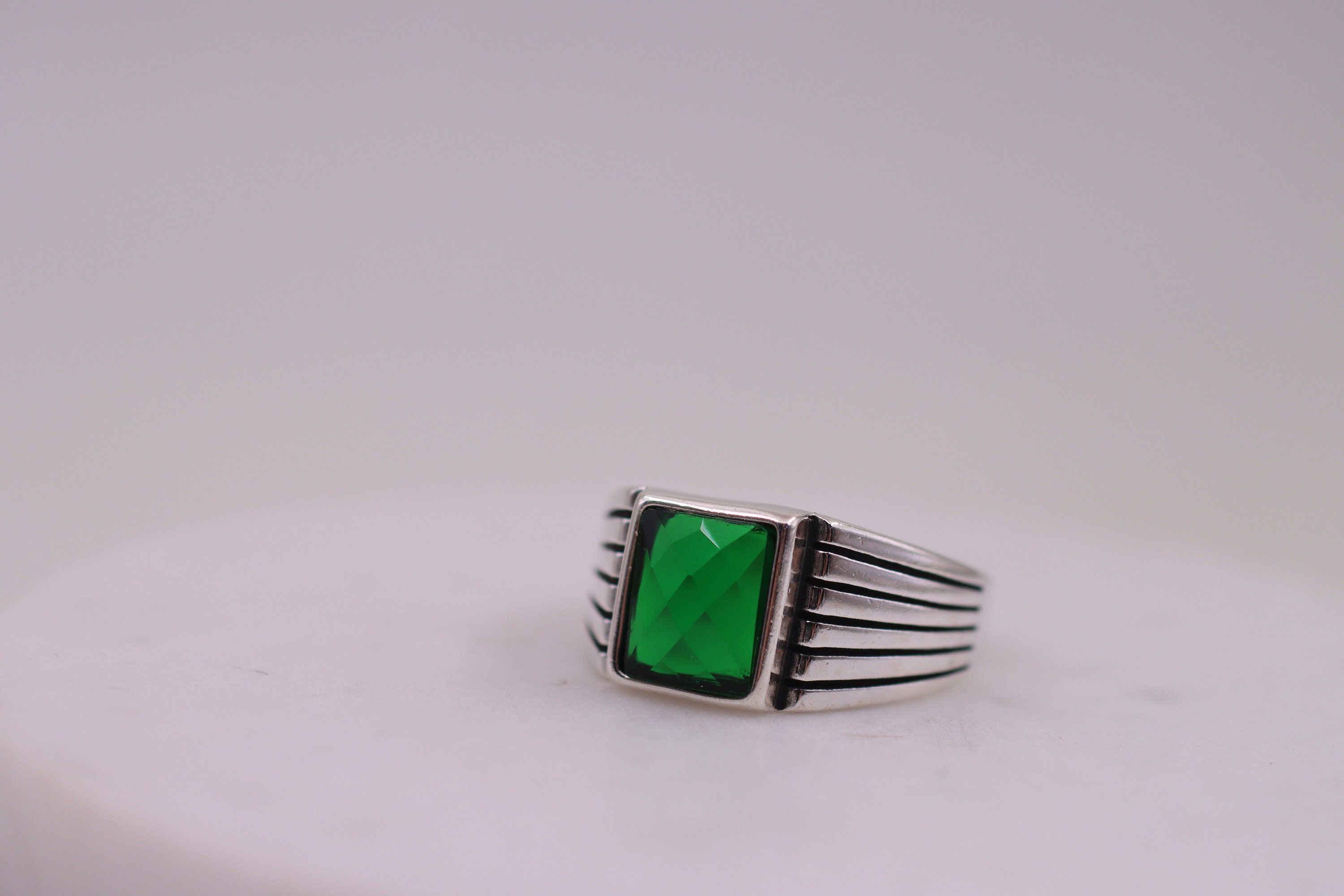 Emerald Men's Ring Mens Ring Mens Handmade Etsy
