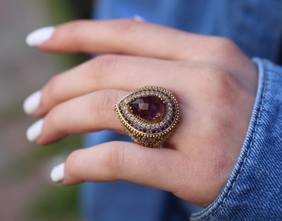 Amethyst Handmade Ring, Amethyst Silver Ring, Silver 925 Ring, Gift for Her, Amethyst Ring, Mothers Day Gift, Mom Gift, Gift for Her