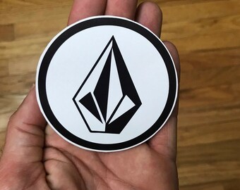 Volcom Stone Large Vinyl Decal Art 7x3 Skateboard Surf Etsy
