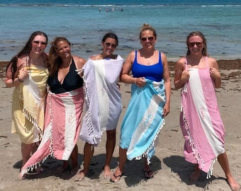 Personalized Beach towel, Bridesmaid Gifts, Embroidery turkish beach towel, Bachelorette Party, Wedding Gifts, Beach Towel, Gift for her
