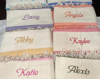 Personalized Gift, Personalized Beach Towel, gift for women, Bachelorette party favors, Bridesmaid Gifts, Wedding Gift idea, Beach Decor