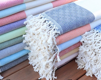 Personalized Turkish Beach Towel, Bachelorette Party Gift, Bridal shower party, wedding gift, bridesmaid Gift, gift for her, Cotton towel