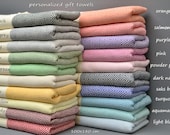 Personalized Turkish Towel Gift, Personalized Gift Towel, Turkish Beach Towel, Wedding gift favors, Bath Towel Set, Yoga Towel, Turkey Towel