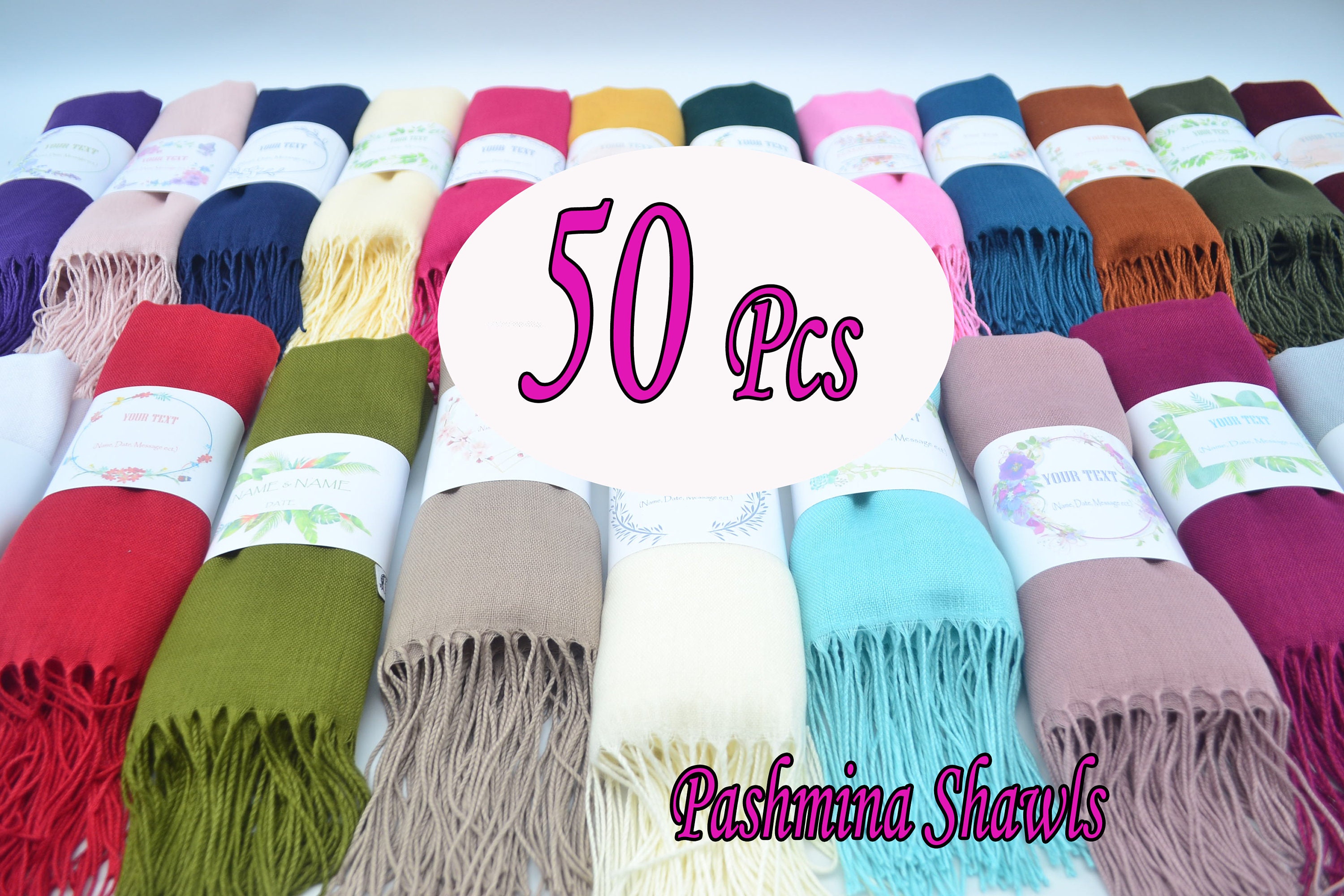 Pink and Black Pashmina