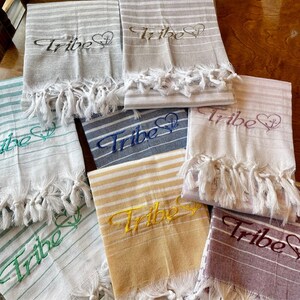 Personalized Turkish Beach Towel, Bridesmaid Gifts, Wedding Gifts, 70x40&quot; Turkey Towel, Bachelorette Party Favor, Holiday towel, Beach decor