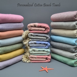 Personalized Beach Towels, Bridesmaid Gift, Mothers Day Gifts, Bachelorette Party Gift, Embroidered Turkish Towel, Wedding Gift, Beach Towel