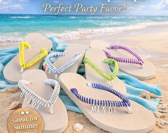 Infradito personalizzate per la sposa, ciabatte da spiaggia personalizzate per addio al nubilato, regali da spiaggia, bomboniere