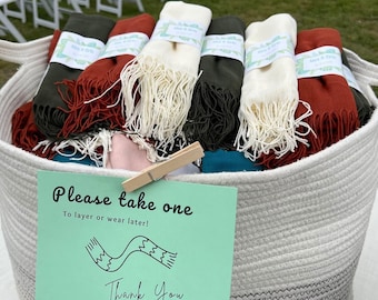 Châle de mariage pashmina, cadeau de demoiselle d'honneur, écharpe personnalisée